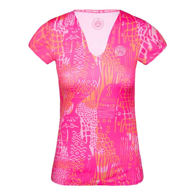 【SALE】2022 FW レディース ベラ2.0(Bella 2.0) テック Vネック 半袖Tシャツ W354009222-DGRPK