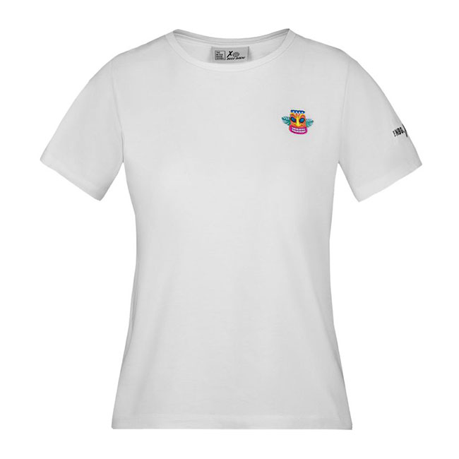 【SALE】2020 レディース チーフアパッチ柄 刺繍入り 半袖Tシャツ 2020091071108-ホワイト