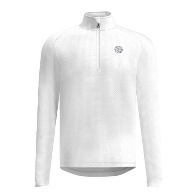 【SALE】メンズ CREW ハーフジップ 長袖シャツ 「定番」 M1330001-WH ホワイト