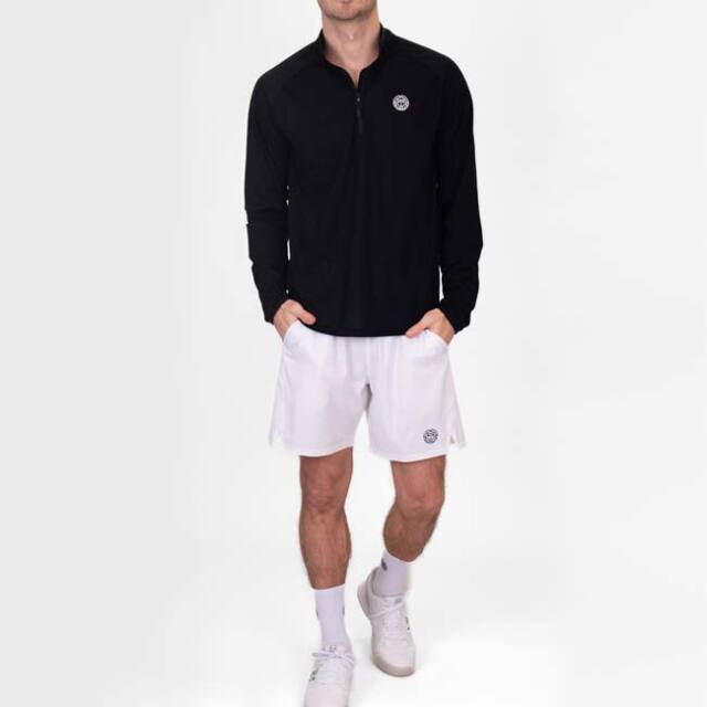 メンズ CREW ハーフジップ 長袖シャツ 「定番」 M1330001-BK ブラック