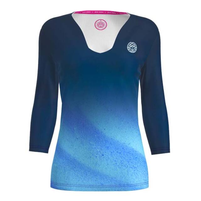 【SALE】2024 SS レディース BEACH SPIRIT ビーチスピリット Vネック 長袖Tシャツ W1330004-DBLBL