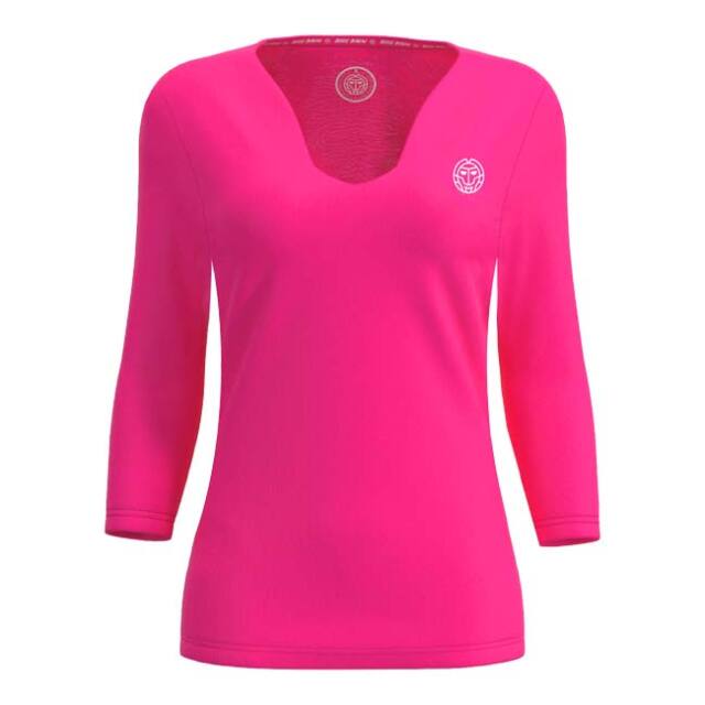 レディース CREW Vネック 長袖Tシャツ 「定番」 W1330002-PK ピンク