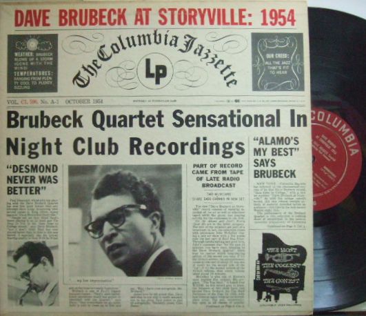 【米Columbia mono】Dave Brubeck/At Storyville: 1954 (Paul Desmond)