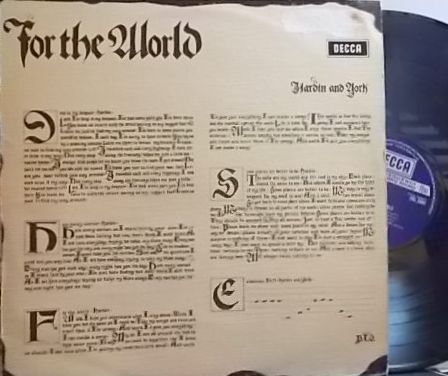 【英Decca】Hardin And York/For The World