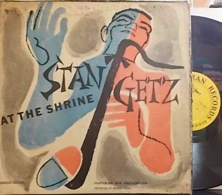 【米Norgran mono】Stan Getz/At The Shrine (Bob Brookmeyer, John Williams, etc) 2LP