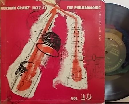 【米Mercury 10' mono】Illinois Jacquet, Howard McGhee, Flip Phillips, Hank Jones, etc/Jazz At The Philharmonic volume 10