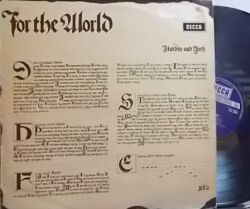 【英Decca】Hardin And York/For The World