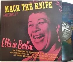 【米Verve mono】Ella Fitzgerald/Mack The Knife Ella in Berlin (Paul Smith, Jim Hall, etc) ミス・プリント・ジャケット