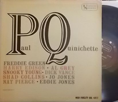 【米United Artists mono】Paul Quinichette/P. Q. (Freddie Green, Harry Edison, Al Grey, Nat Pierce, etc)