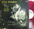 【米Gene Norman Presents mono】Lionel Hampton/His Vibes Piano and Drums - With The Just Jazz All Stars