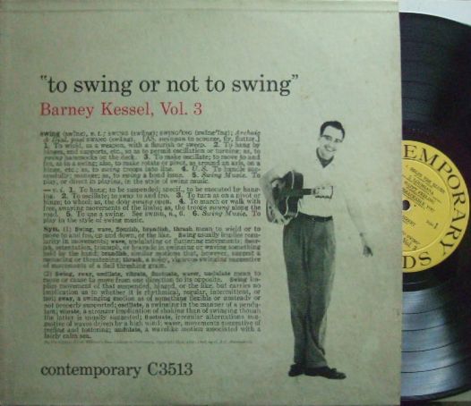 【米Contemporary mono】Barney Kessel/Vol.3, To Swing or Not To Swing