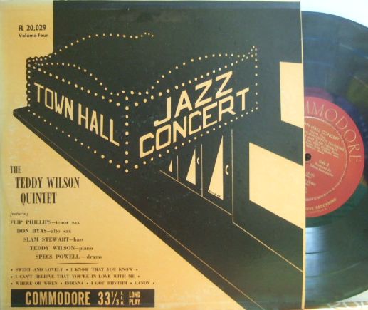 【米Commodore 10' mono】Teddy Wilson Quintet/Town Hall Jazz Concert vol.4 (Flip Phillips, Don Byas, etc)