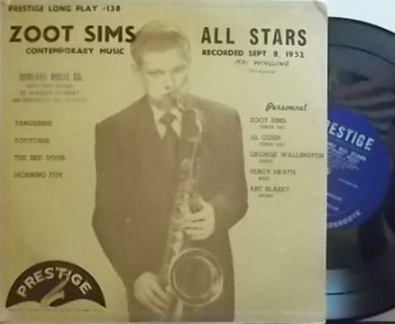 【米Prestige 10' mono】Zoot Sims/All Stars (Al Cohn, George Wallington, Art Blakey, etc)
