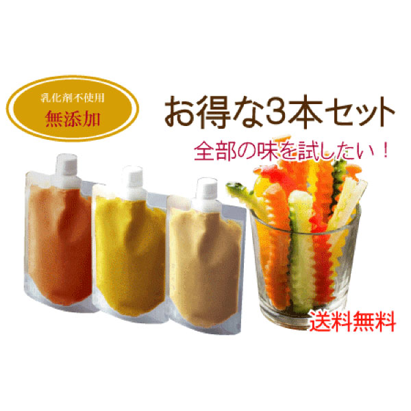 野菜が美味しいディップ風ドレッシング　お得な3本セット（クリックポスト対象商品）