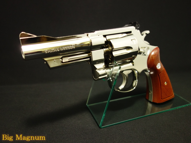タナカ S&WM27 4インチ　ニッケルフィニッシュ　モデルガン 木製グリップ タナカ】S&W M27 The .357 Magnum 4inch ニッケルフィニッシュ モデルガン