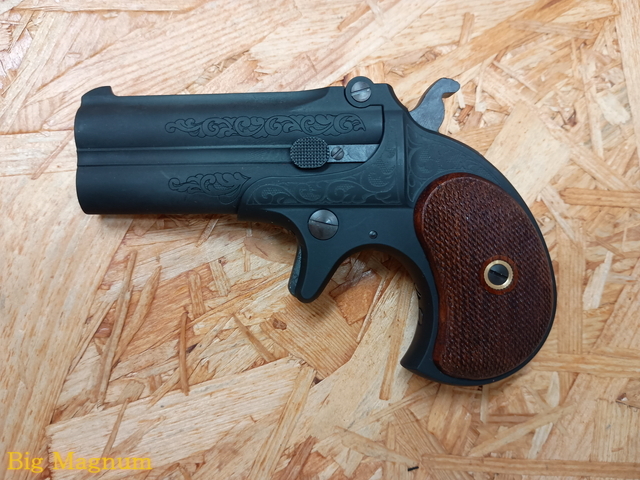 MULE ダブルバレルデリンジャー　エングレーブ　P89モデル　モデルガン モデルガン MULE ダブルデリンジャー エングレービング P89