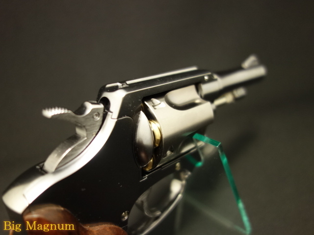 マルシン】ポリスリボルバー 77mm銃身 シルバーABS 木製グリップ仕様