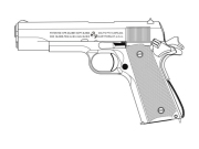 GM7.5 M1911A1ミリタリーブラック トリプルキャップカートモデル