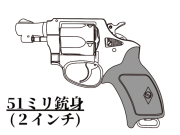 ポリスリボルバー 51mm銃身 マットブラックABS