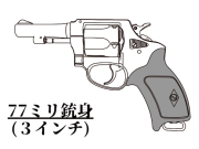 ポリスリボルバー 77mm銃身 マットブラックABS