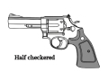 M586 ハーフチェッカー木製グリップ