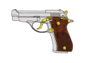 M84特別仕様 エクセレントHW プレミアムエディション モデルガン ハーフチェッカー木製グリップ仕様