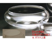 レオ水盤T-1520（口部グラインド加工＆ガラス蓋）セット