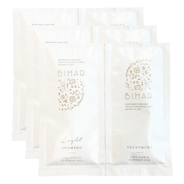ビハール ライトシャンプー＆モイストトリートメント　お試し3個セット