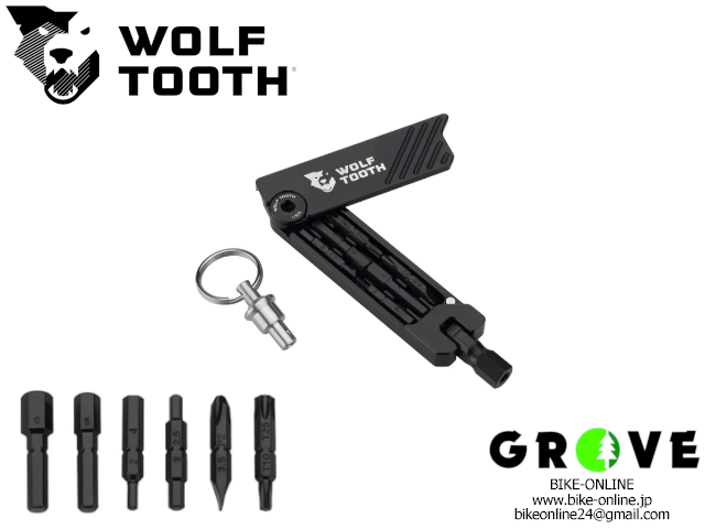 WOLFTOOTH ウルフトゥース [ 6-Bit Hex Wrench Multi-Tool BLACK ] マルチツール / 携帯工具 / キーボルダー【 GROVE青葉台】