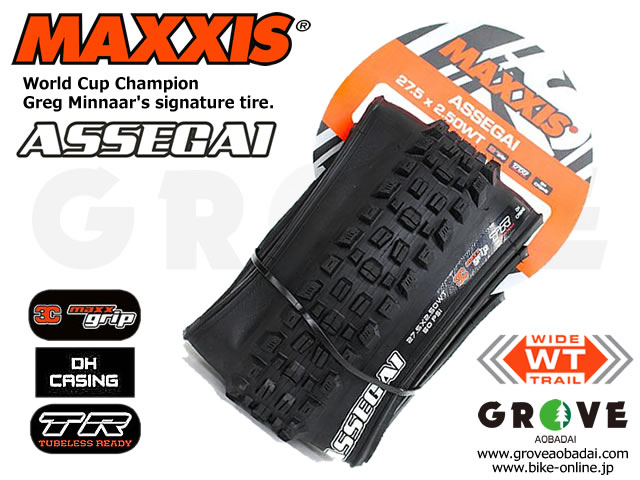 MAXXIS マキシス [ ASSEGAI アッセガイ 3C MaxxGrip TR DH casing ] 2.5 WT 【GROVE青葉台】