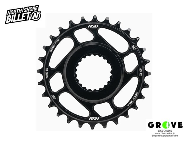 North Shore Billet ノースショアビレット [ Direct Mount Chainring BLACK ]  Shimano 12S用【 GROVE青葉台 】