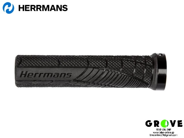 ベタつきにくいグリップ HERRMAN'S　［ SharkLock シャークロック ］シングルクランプ  BLACK 【 GROVE鎌倉 】