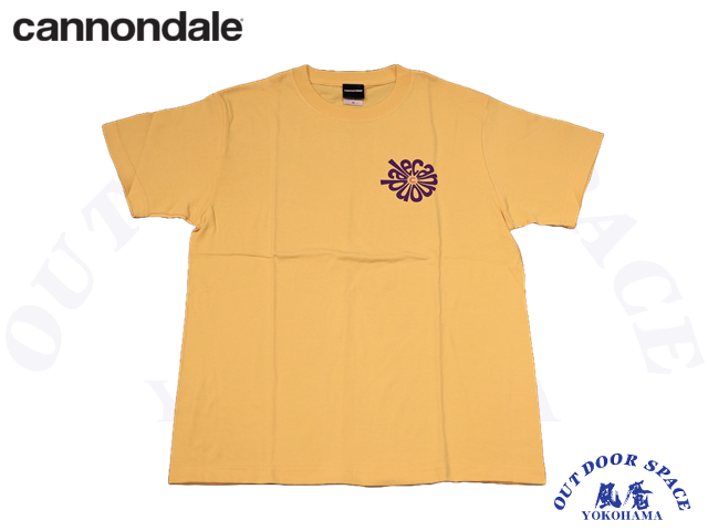 cannondale キャノンデール ［ Cotton Tee Radial Yellow ］ロゴ入り コットンTシャツ/ユニセックス 【 風魔横浜 】