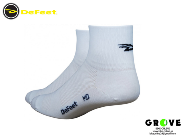 DeFeet デフィート［ Aireator 3 D-logo ］ 速乾性 ソックス ホワイト 【 GROVE青葉台 】