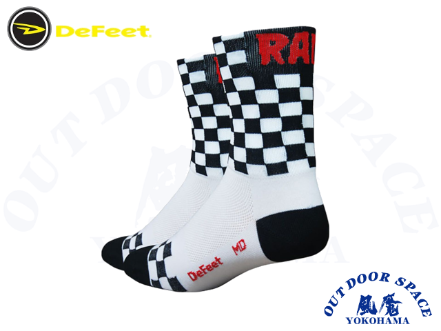 DeFeet ディフィート ［ AI Checkmate Socks  ］ Sサイズ BLK/WHT 【 風魔横浜 】