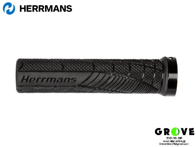 ベタつきにくいグリップ HERRMAN'S　［ SharkLock シャークロック ］シングルクランプ  BLACK 【 GROVE鎌倉 】