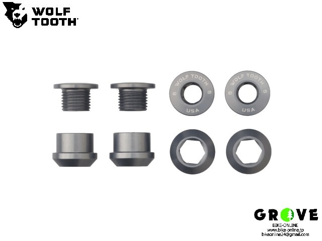 WOLFTOOTH ウルフトゥース [ Set of 4 Chainring Bolts+Nuts for 1X 6mm ] チェーンリングボルト / GUNMETAL【 GROVE鎌倉】