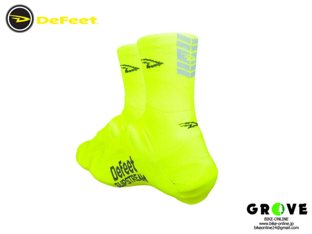 DeFeet デフィート［ Slipstream D-Logo ］ シューズカバー イエロー L/XL 【 GROVE青葉台 】