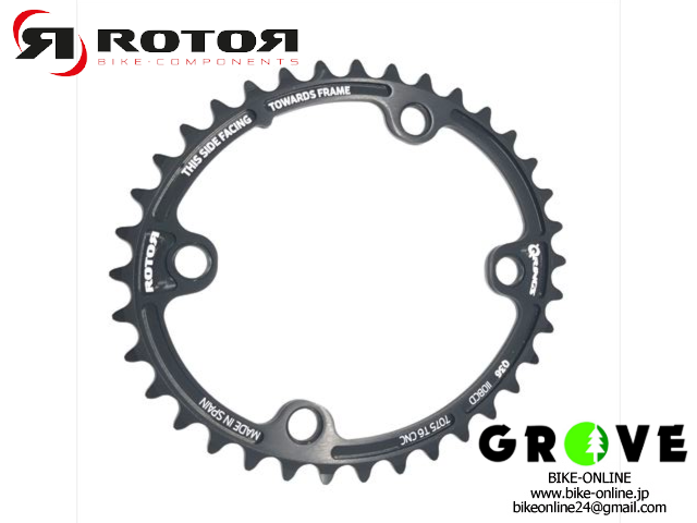 ROTOR ローター [ Q-RING 110PCD 4ARM INNER ] BLACK 【 GROVE鎌倉 】