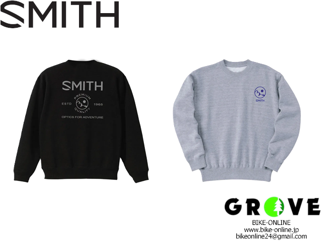 SMITH スミス [ PREMIUM 1965 CREW プレミアム 1965 クルー ]  ブラック / ヘザーグレイ 各サイズ【 GROVE青葉台 】