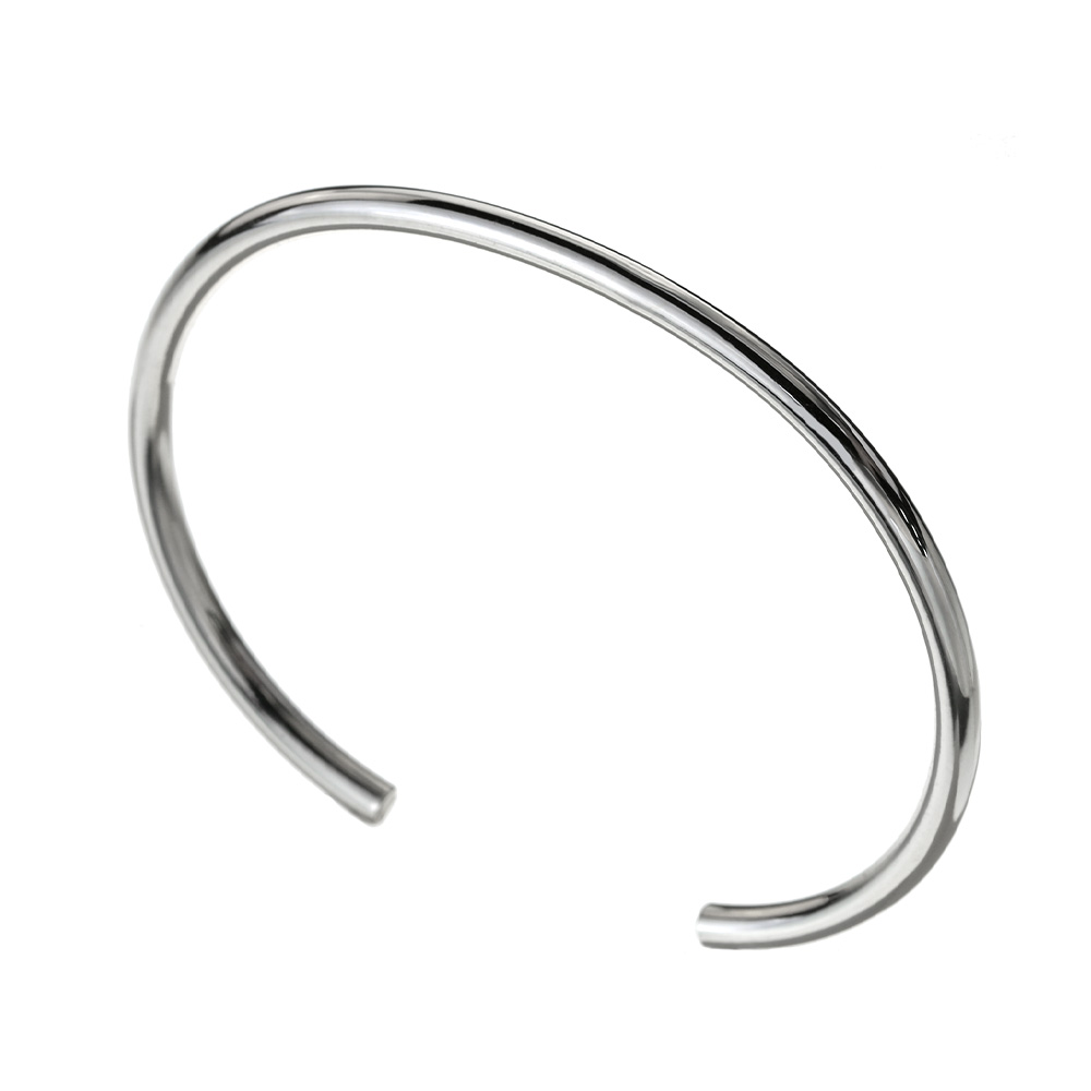 シンプル ラウンド バングル （レディースタイプ） シルバー925 アクセサリー ブレスレット レディース [シルバーブレスレット]
