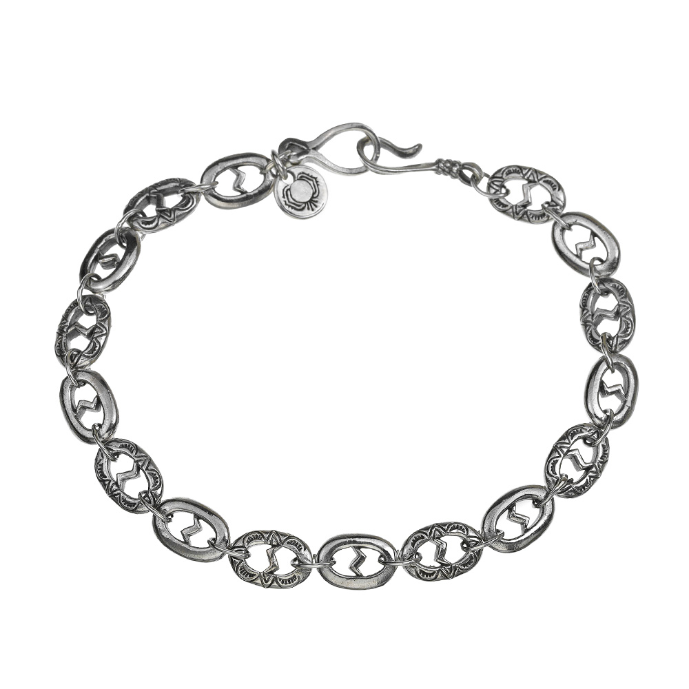 ネイティブ サンダー アンカーチェーン ブレスレット シルバー925 アクセサリー ブレスレット メンズ ネイティブ系 稲妻 雷 [シルバーブレスレット]