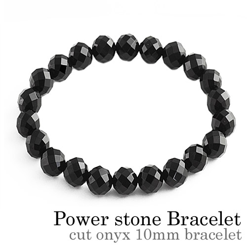 カットオニキス ブレスレット ≪10mm玉≫ パワーストーン 天然石