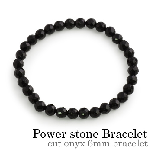 カットオニキス ブレスレット ≪6mm玉≫ パワーストーン 天然石