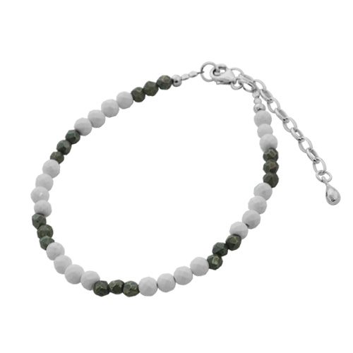 パイライトハウライトストーン ブレスレット 天然石