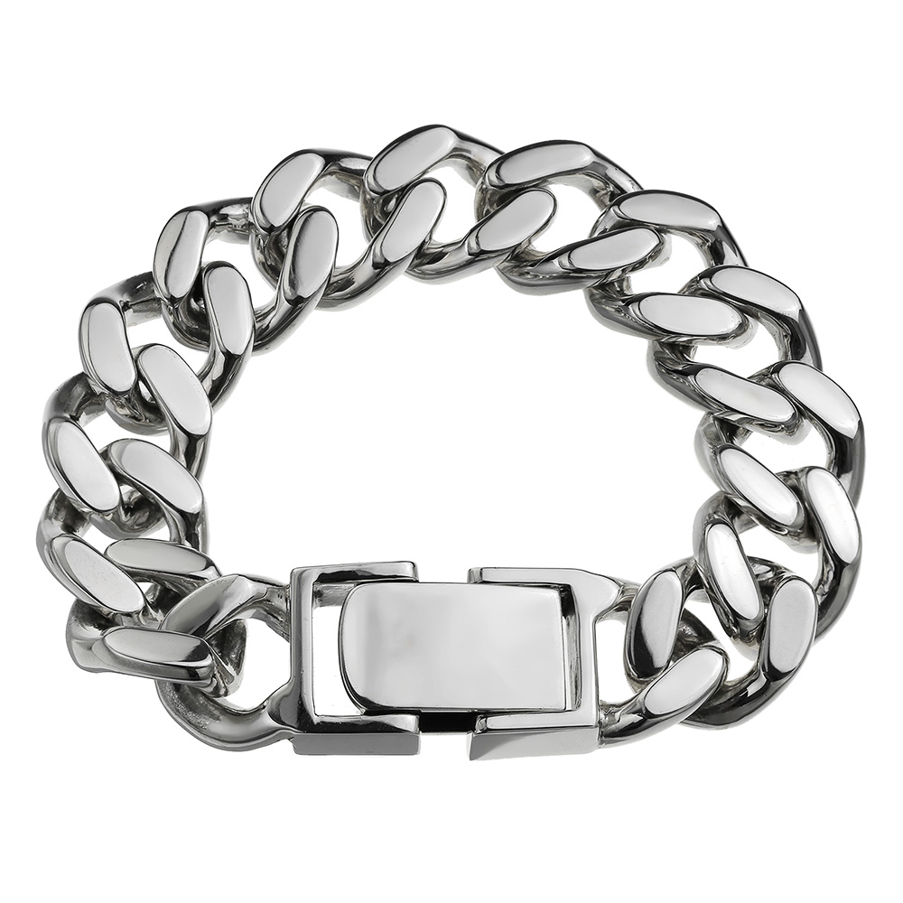 17mm 2面カット 喜平 ブレスレット シルバー925 アクセサリー [シルバーブレスレット]