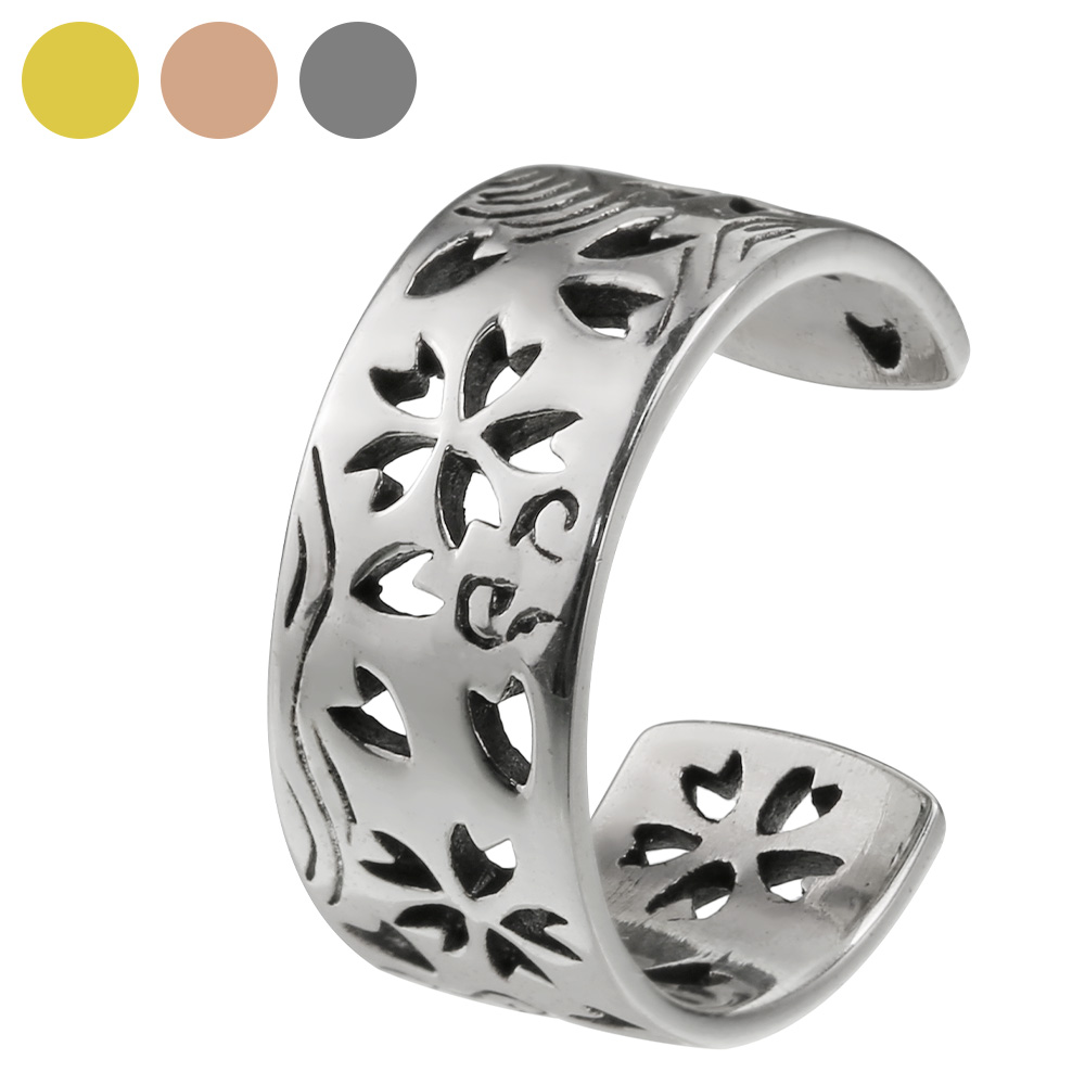 サクライヤーカフ ピアス穴不要！ 桜 和柄 [シルバーピアス] 片耳用(1個売り)