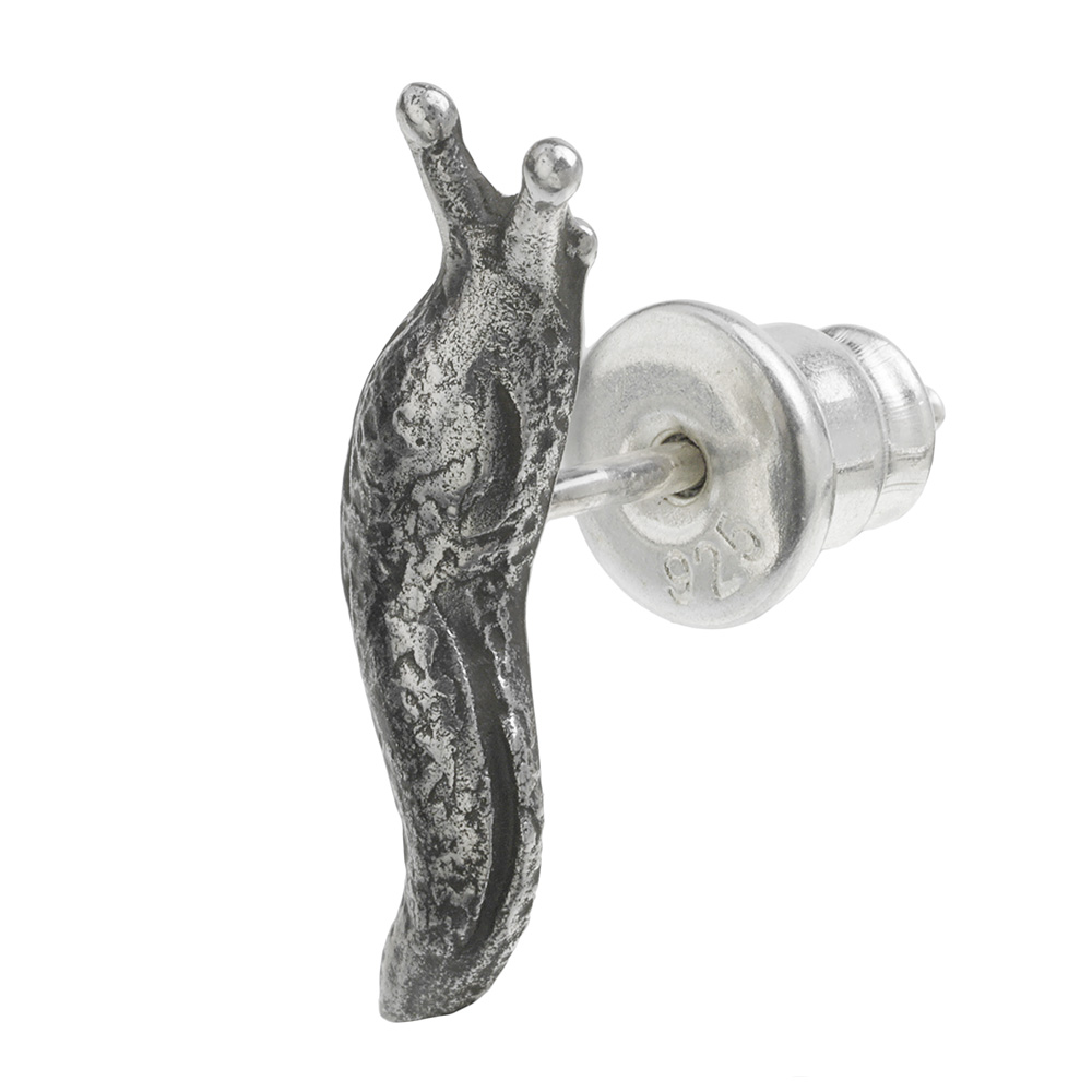 ナメクジ スタッド ピアス メンズ シルバー925 アクセサリー ユニーク 蛞蝓 なめくじ [シルバーピアス] 片耳用 (1個売り)