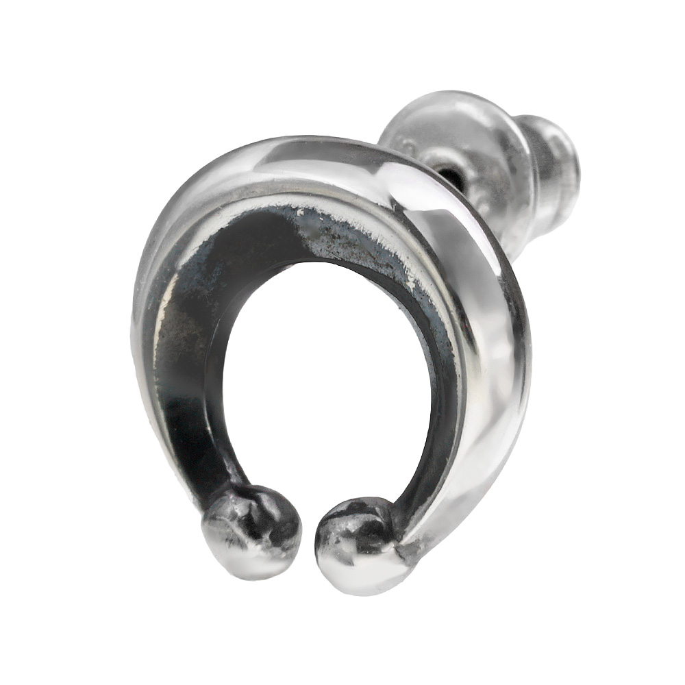 ナジャ モチーフ ピアス メンズ シルバー925 アクセサリー ネイティブ 三日月 スタッドピアス [シルバーピアス] 片耳用 (1個売り)