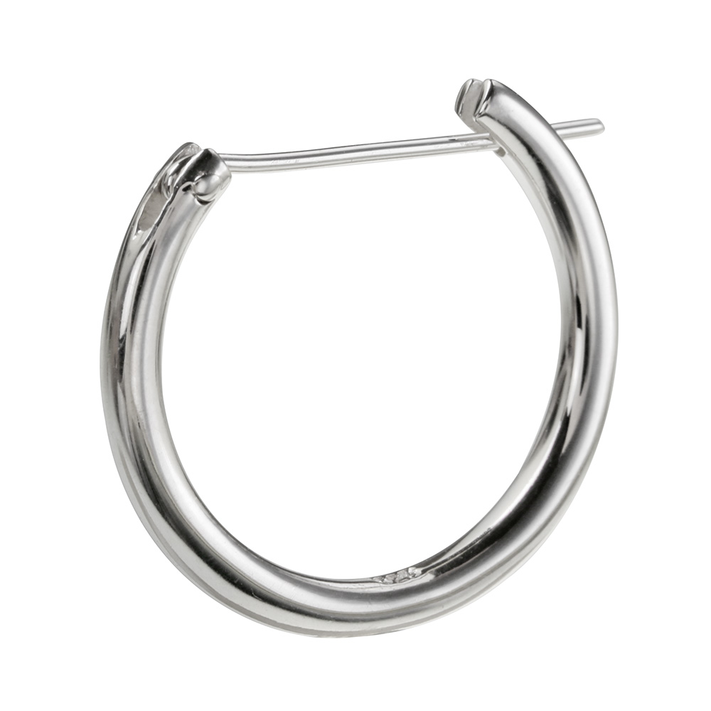 21mm クロッシング フープ ピアス メンズ ピアス シルバー アクセサリー 男性 ユニセックス [シルバーピアス] 片耳用(1個売り)